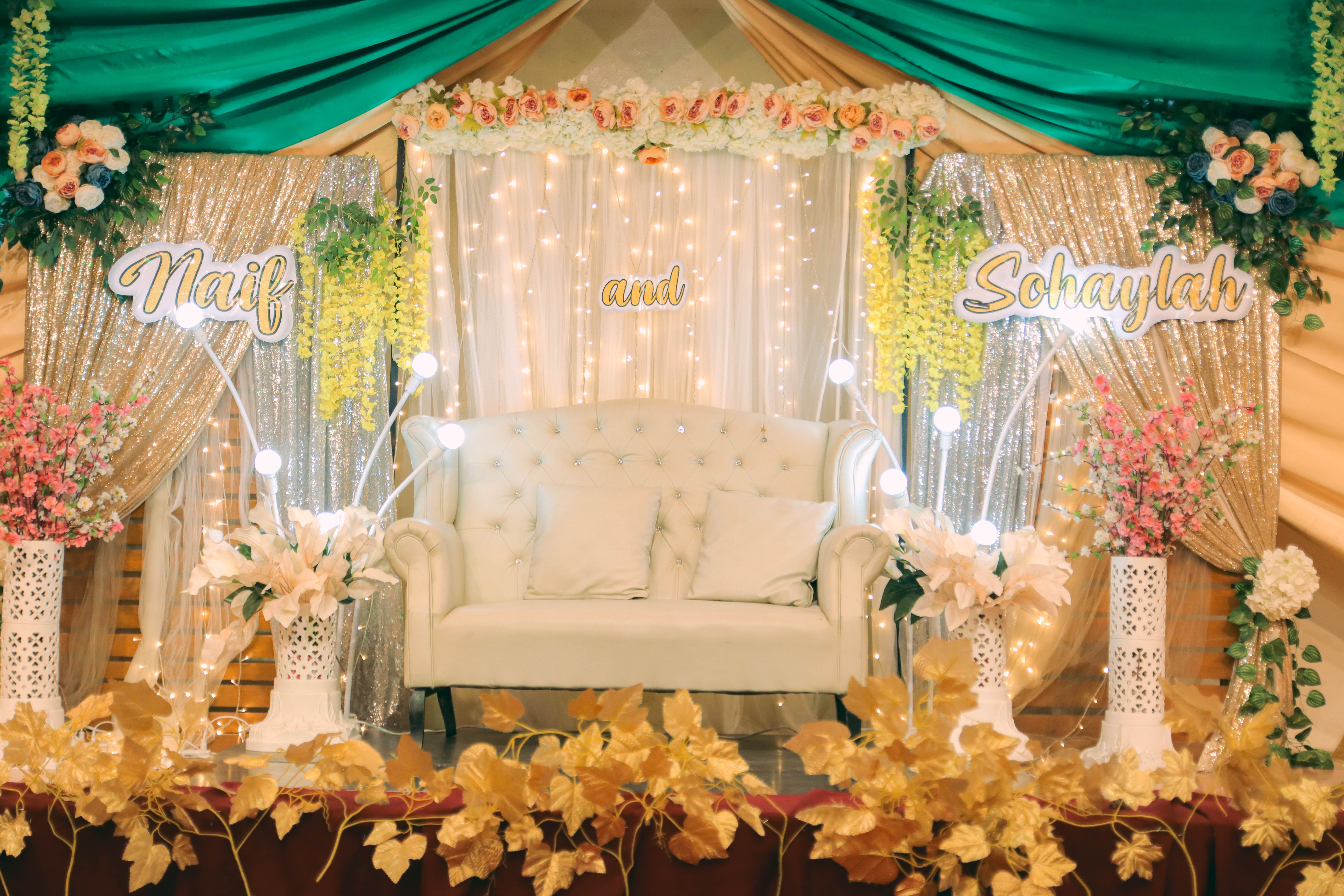 Halal Wedding Stage Setup